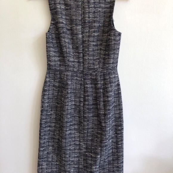 NWT J. Crew Tweed Fringe Sheath Dress, Size 0, Midi sleeveless - Picture 5 of 10